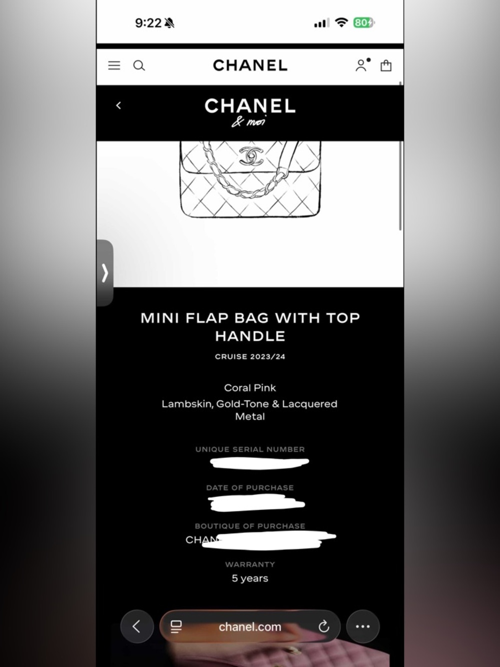 Chanel Mini Quilted Flap Bag Crossbody Top handle Bubblegum-Coral Pink RARE - Picture 14 of 15